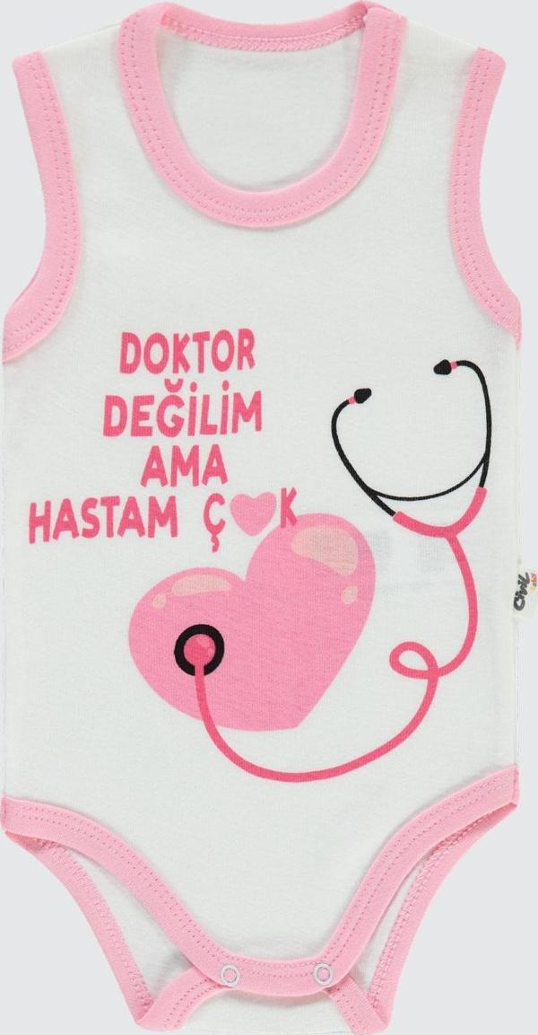 Civil Baby Kız Bebek Çıtçıtlı Badi 1-36 Ay Pembe - Image 1