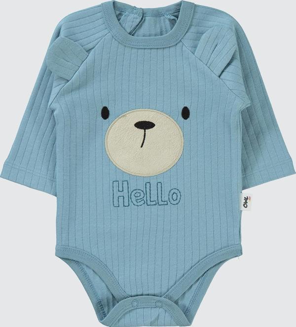 Civil Baby Erkek Bebek Çıtçıtlı Badi 3-18 Ay Soft Mavi - Image 1