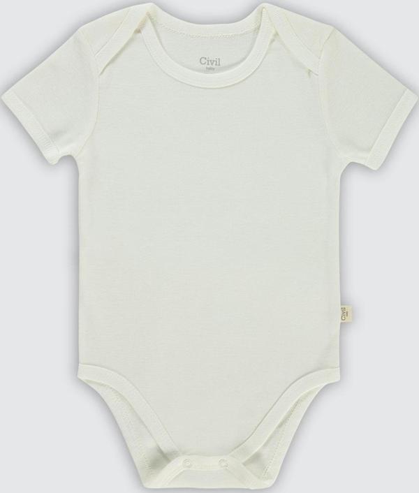 Civil Baby Çocuk Çıtçıtlı Badi 2-3 Yaş Beyaz - Image 1