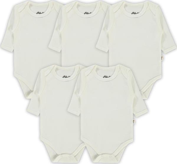 Civil Baby Bebek 5'li Çıtçıtlı Badi 3-9 Ay Beyaz - Image 1