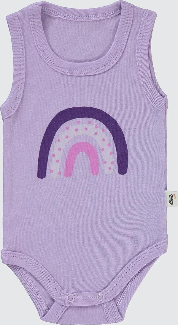 Civil Baby Kız Bebek Çıtçıtlı Badi 1-36 Ay Lila - Image 1