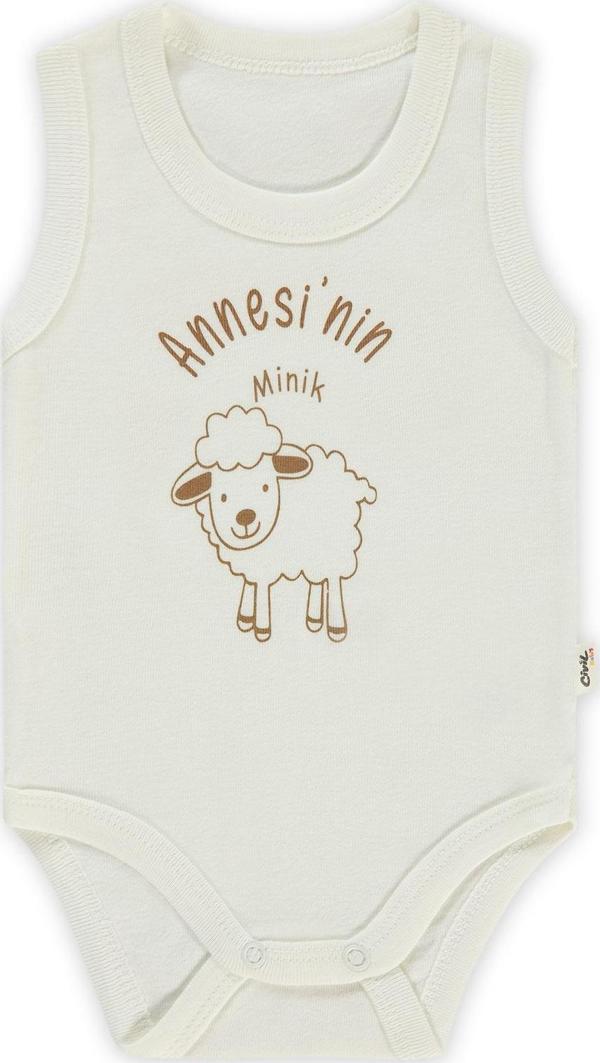 Civil Baby Bebek Çıtçıtlı Badi 1-36 Ay Ekru - Image 1