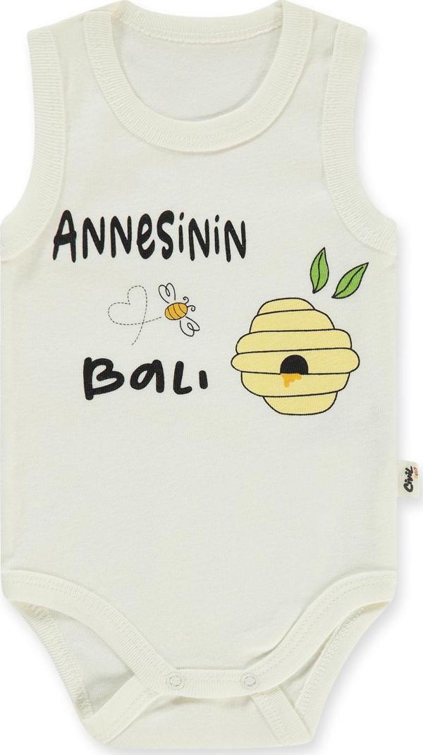 Civil Baby Bebek Çıtçıtlı Badi 1-36 Ay Ekru - Image 1