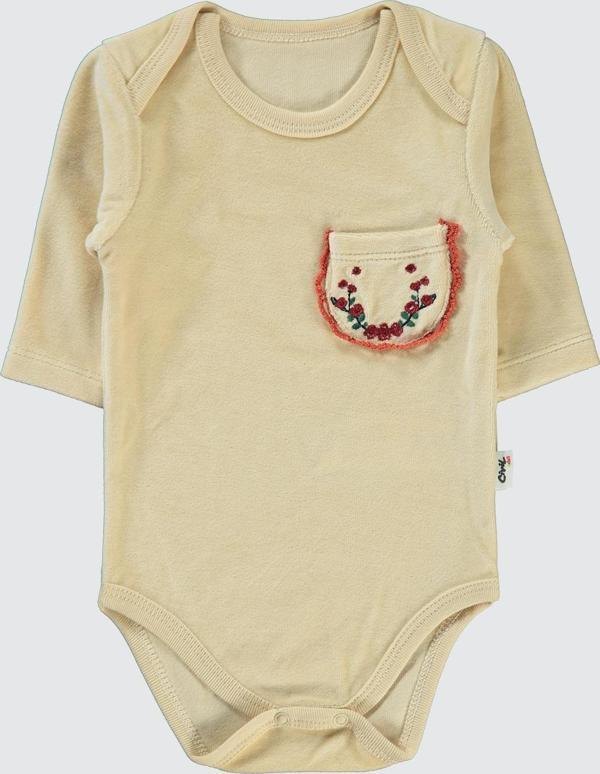 Civil Baby Kız Bebek Çıtçıtlı Badi 1-18 Ay Sütlü Kahve - Image 1