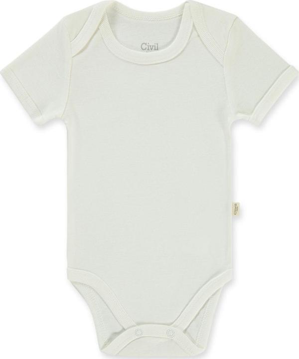 Civil Baby Bebek Çıtçıtlı Badi 3-9 Ay Beyaz - Image 1