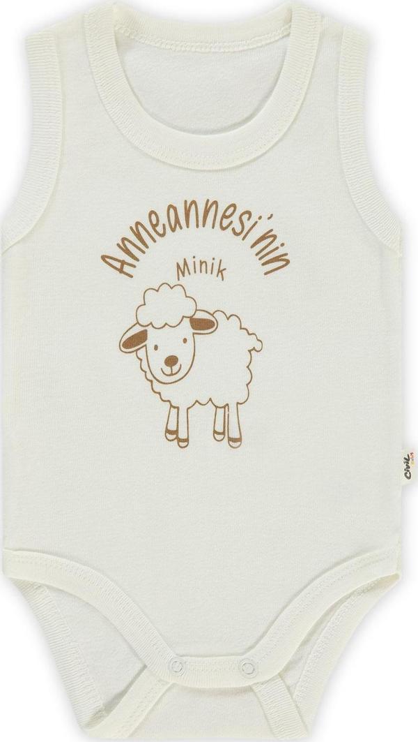 Civil Baby Bebek Çıtçıtlı Badi 1-18 Ay Ekru - Image 1