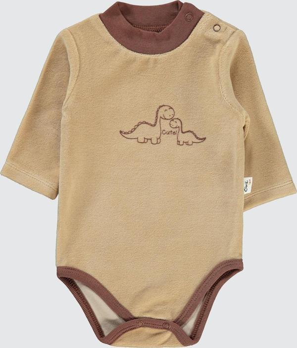 Civil Baby Erkek Bebek Çıtçıtlı Badi 1-18 Ay Sütlü Kahve - Image 1