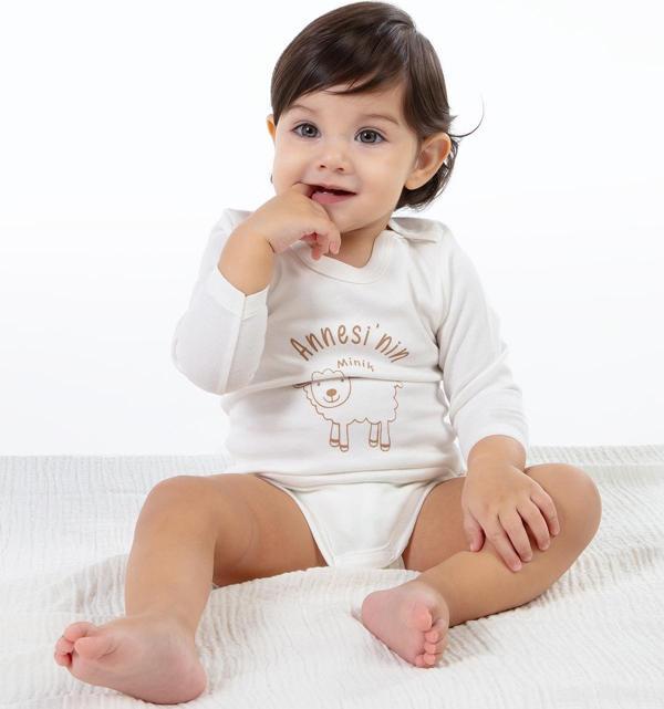Civil Baby Bebek Çıtçıtlı Badi 1-36 Ay Ekru - Image 1