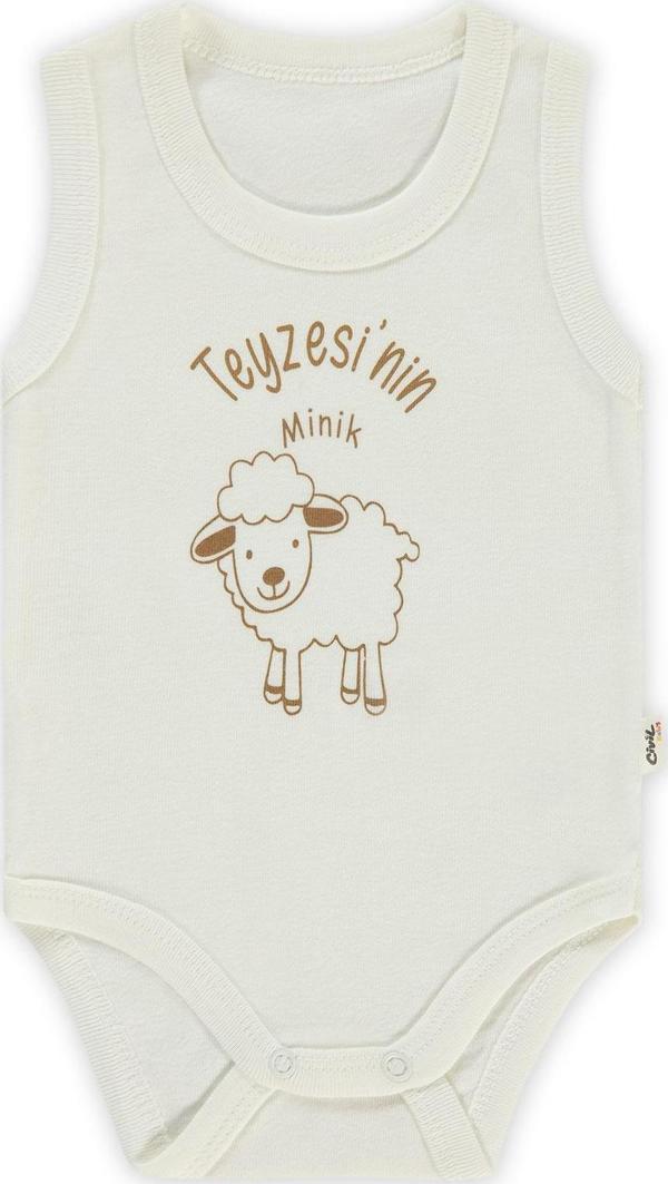 Civil Baby Bebek Çıtçıtlı Badi 1-36 Ay Ekru - Image 1