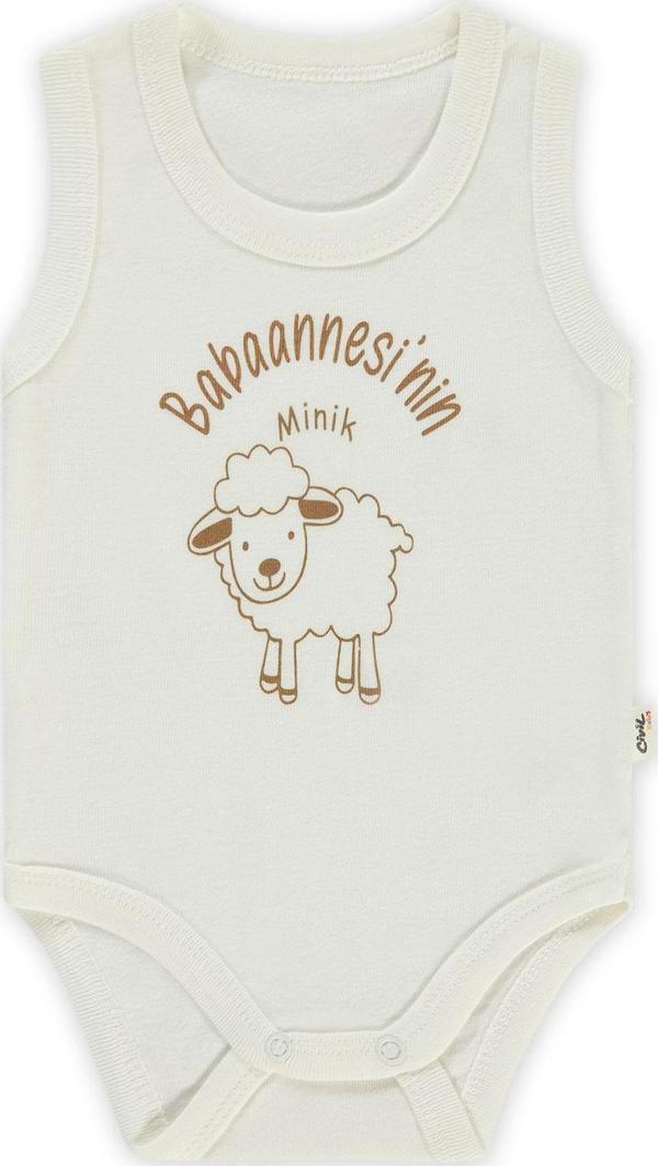 Civil Baby Bebek Çıtçıtlı Badi 1-18 Ay Ekru - Image 1
