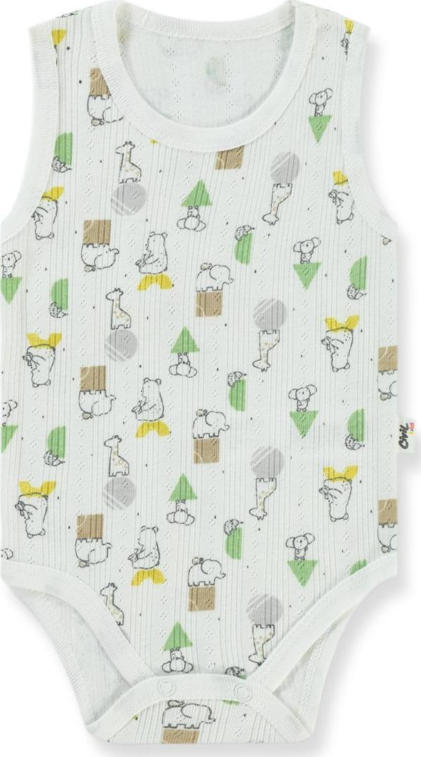 Civil Baby Erkek Bebek Çıtçıtlı Badi 1-18 Ay Ekru - Image 1