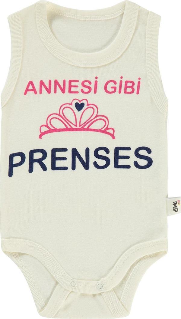 Civil Baby Kız Bebek Çıtçıtlı Badi 1-36 Ay Ekru - Image 1