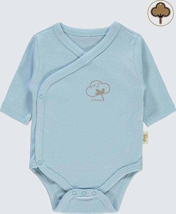 Civil Baby Bebek Organik Çıtçıtlı Badi 0-6 Ay Mavi - Image 1
