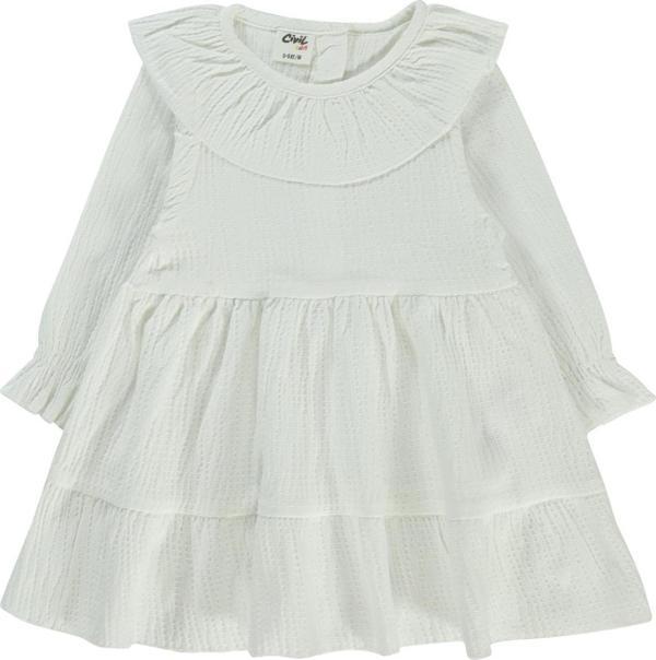 Civil Baby Kız Bebek Elbise 6-18 Ay Ekru - Image 1