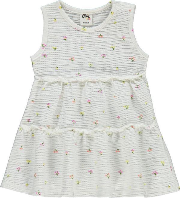Civil Baby Kız Bebek Elbise 6-18 Ay Ekru - Image 1