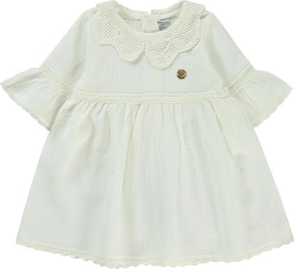 Pierre Cardin Kız Bebek Elbise 6-24 Ay Ekru - Image 1