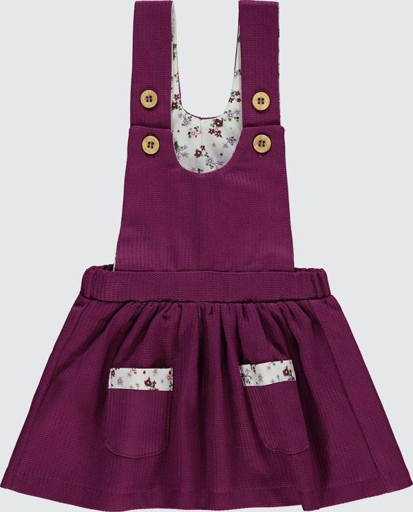 Civil Baby Kız Bebek Elbise 6-18 Ay  Patlıcan Moru - Image 1