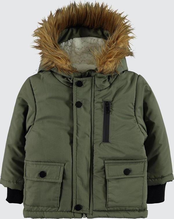 Civil Baby Erkek Bebek Kapüşonlu Mont 6-18 Ay Haki - Image 1