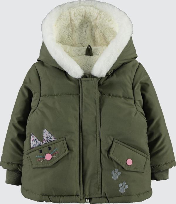 Civil Baby Kız Bebek Kapüşonlu Mont 6-18 Ay Haki - Image 1