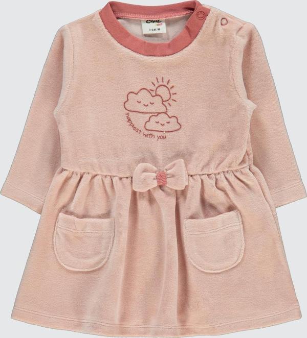 Civil Baby Kız Bebek Elbise 3-18 Ay Pudra - Image 1