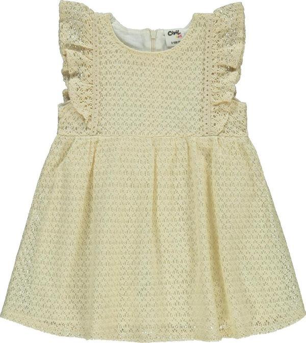 Civil Baby Kız Bebek Elbise 6-18 Ay Ekru - Image 1