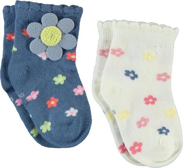 Civil Baby Kız Bebek Aksesuarlı 2'li Çorap 6-18 Ay Mavi - Image 1