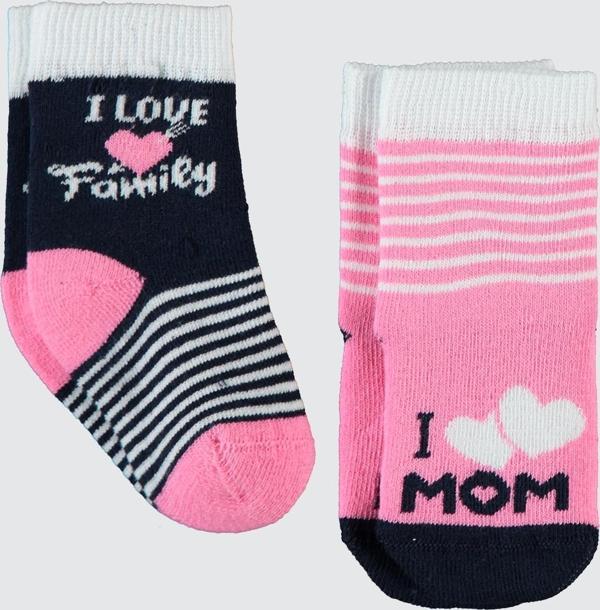 Civil Baby Kız Bebek Havlu Çorap Set 0-24 Ay  Pembe - Image 1