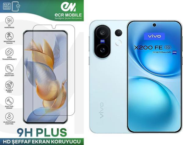 Vivo X200 FE Ekran Koruyucu 9H Esnek Nano Cam Tam Uyumlu Şeffaf - Image 1