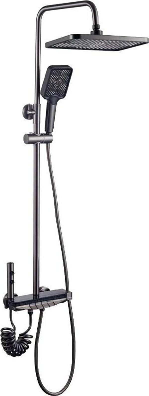 ACAR LEDLİ PİANO BANYO YAGMUR DUŞ SİSTEMİ (ANTRASİT) - Image 1