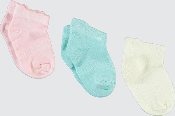 Civil Baby Kız Bebek 3'lü Bambu Çorap 6-18 Ay Ekru - Image 1