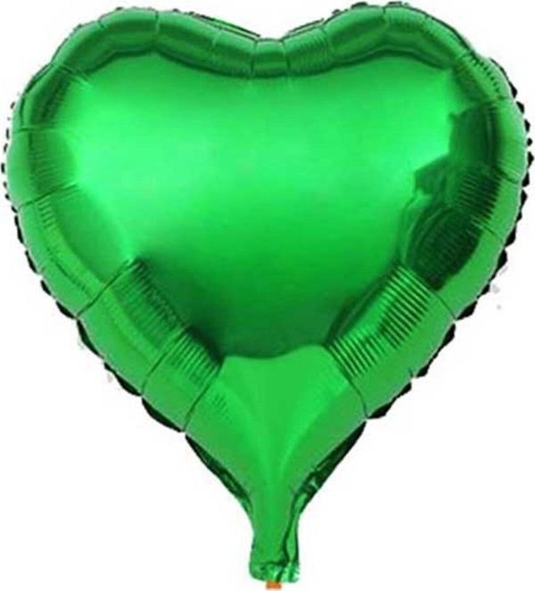 Tedaks 1 Adet 18 İnç 45 Cm Kalp Folyo Balon Yeşil - Image 1