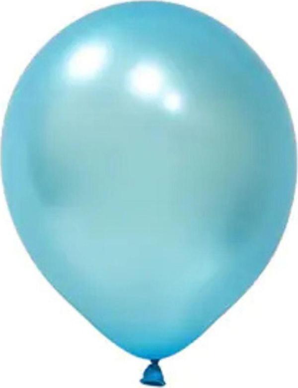 Tedaks 20 Adet 5 İnç 12,5 Cm Metalik Açık Mavi Balon Doğum Günü Süsleme - Image 1