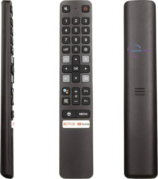 TCL RM-L1673 V2 Netflix - Prime Video - Chanel - Youtube Tuşlu Ses Komutsuz Lcd Led TV Kumandası - Image 1