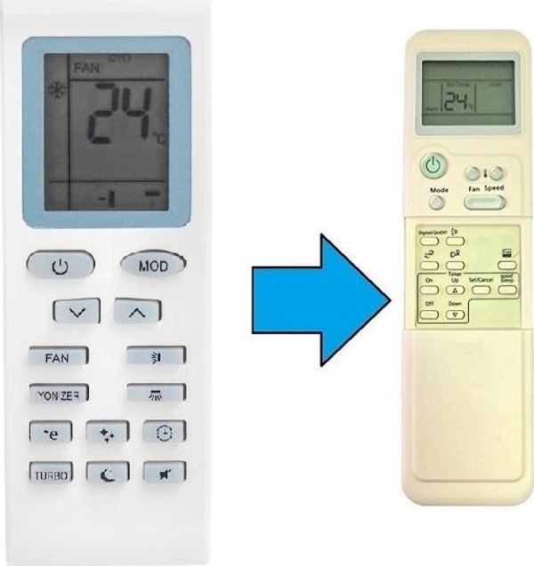 Seg-Regal-Vestel-Finlux Duvar Tipi Klima Kumandası-Resimde Sağdaki Gönderilir - Image 1