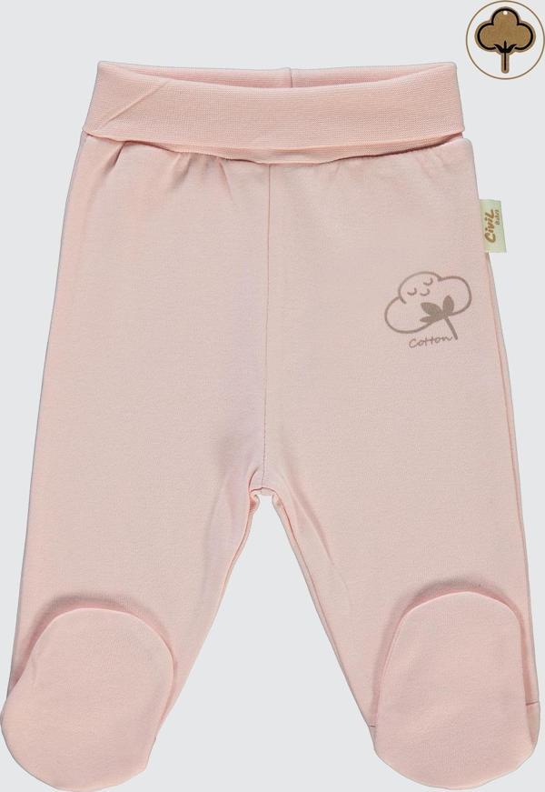 Civil Baby Bebek Organik Patikli Tek Alt 0-6 Ay Pembe - Image 1