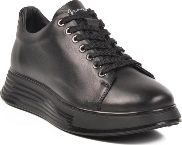 Marcomen 152-21032 M Anatomik Taban Siyah-Siyah Hakiki Deri Erkek Sneaker - Image 1