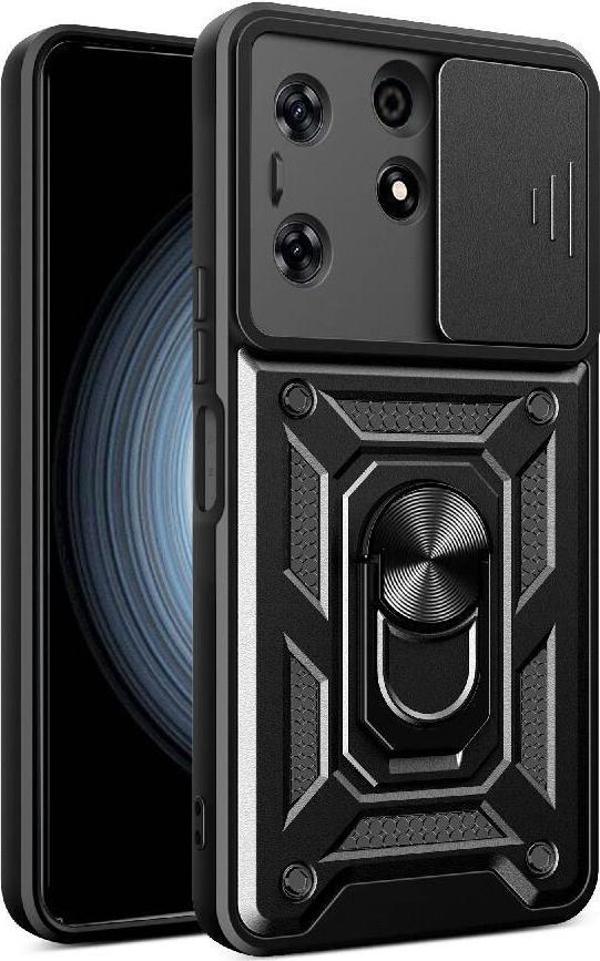 Tecno Spark 10 Pro Uyumlu Kamera Koruma Sürgülü Standlı Tank Kılıf - Image 1