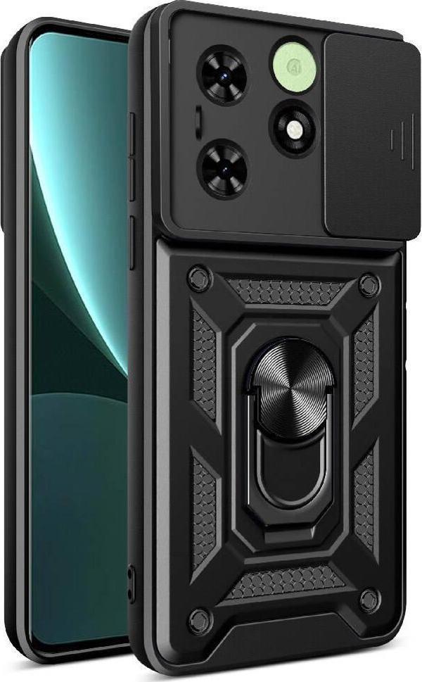 Tecno Spark 20 Uyumlu Kamera Koruma Sürgülü Standlı Tank Kılıf - Image 1