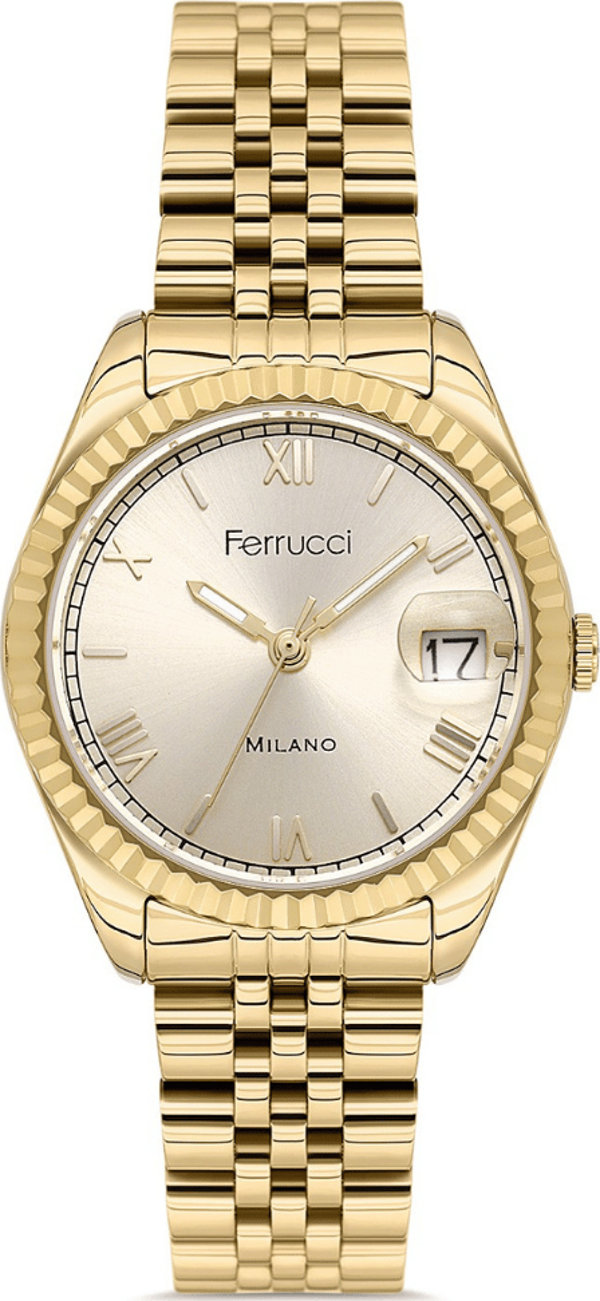 Ferrucci FER.03581M.02 Çelik Kordon Kadın Kol Saati - Image 1
