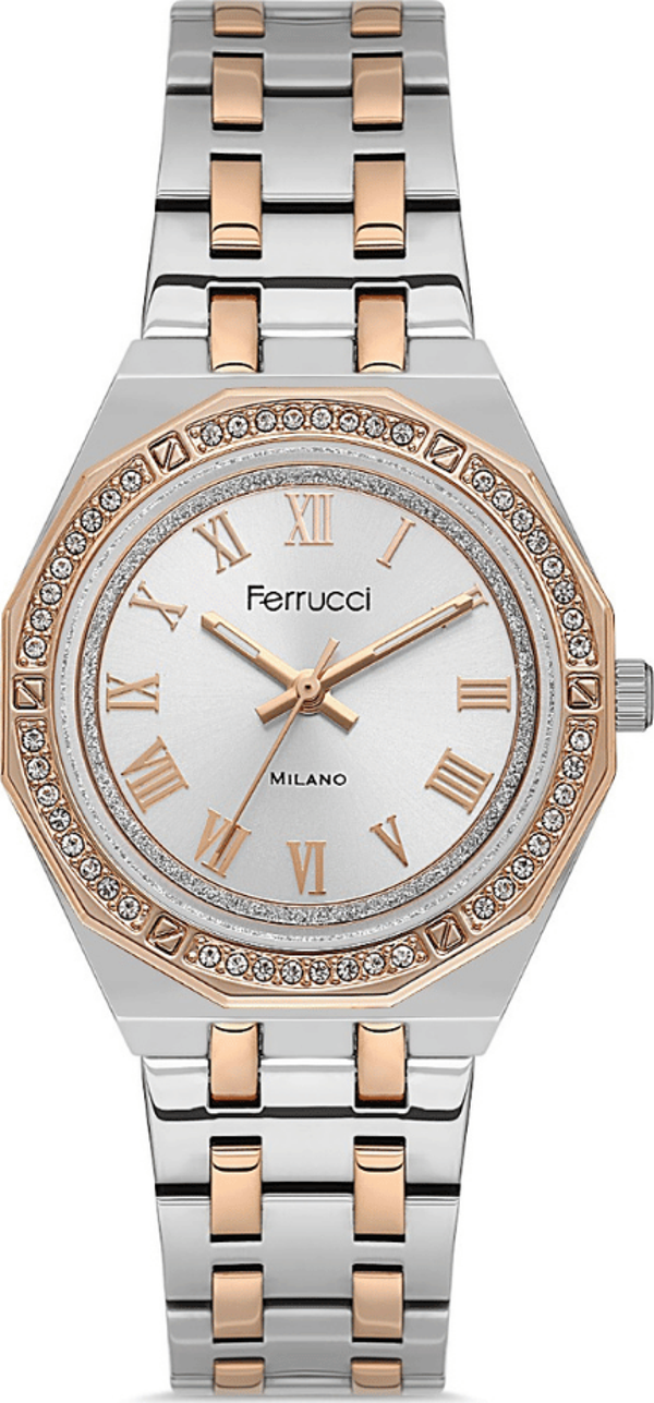 Ferrucci FER.03584M.03 Çelik Kordon Kadın Kol Saati - Image 1