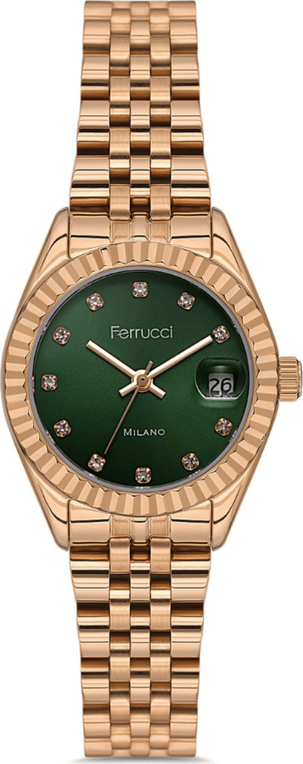 Ferrucci FER.03591M.02 Çelik Kordon Kadın Kol Saati - Image 1