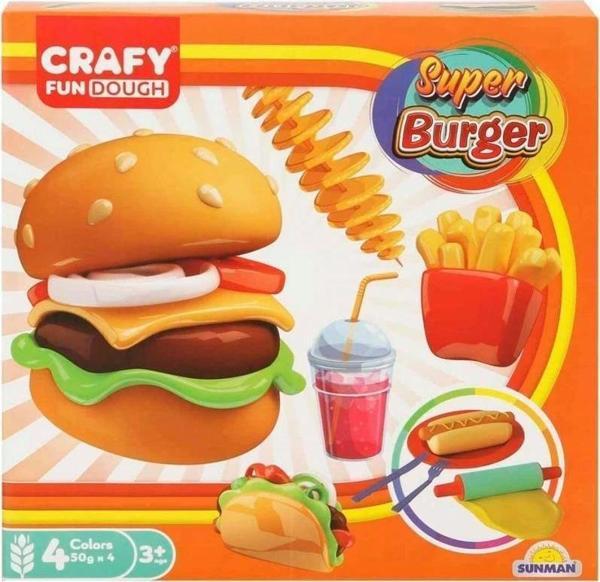 Nessiworld 2015 Crafy Süper Burger Oyun Hamuru Seti 200 g 12 Parça - Image 1