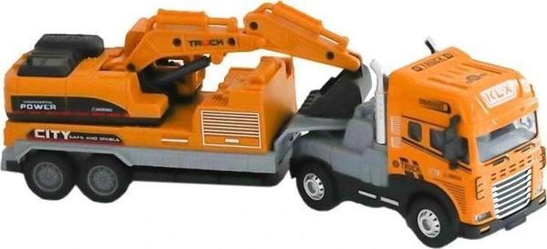 Nessiworld KLX800-248 Sürtmeli Işıklı Müzikli 1:24 Kazıcı Taşıyan Tır -Vardem Oyuncak - Image 1
