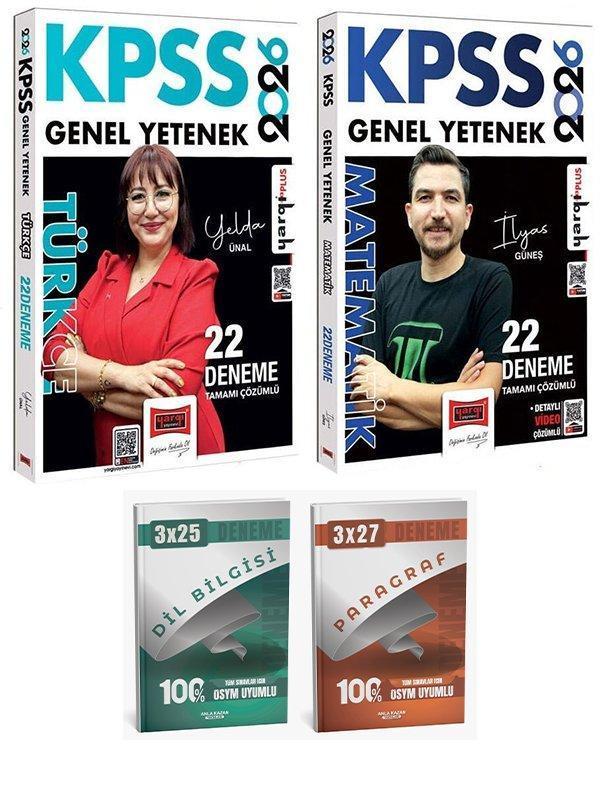 Yargı 2026 KPSS Türkçe + Matematik 22+22 Deneme 2 li Set Anla Kazan Deneme - Yargı Yayınları - Image 1