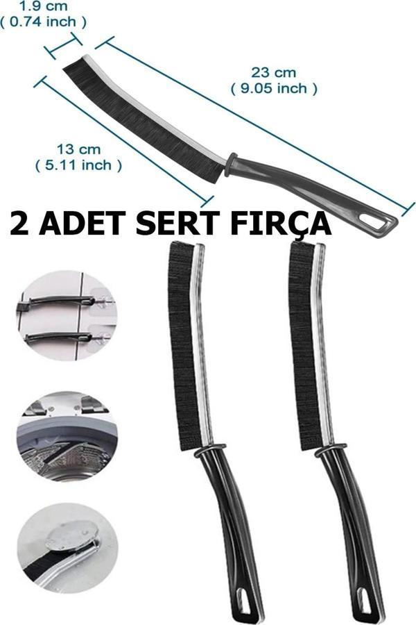 Tozlu Pazar 2 Adet Çok Amaçlı Multi Ince Temizlik Fırçası Derz Arası Banyo Mutfak Lavabo - Image 1