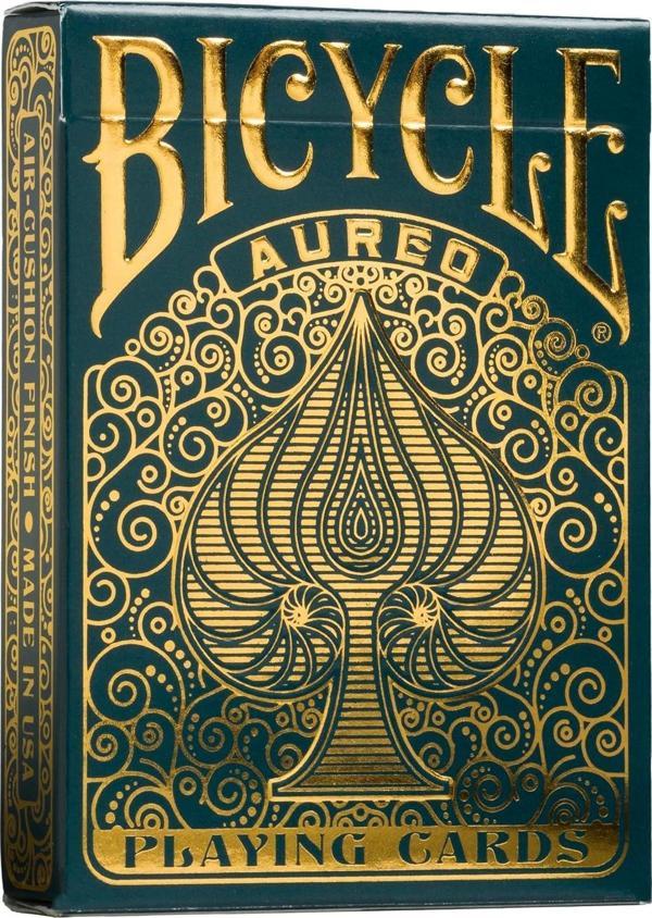 Bicycle Aureo Gold İskambil Oyun Kart Destesi - Yeşil - Image 1