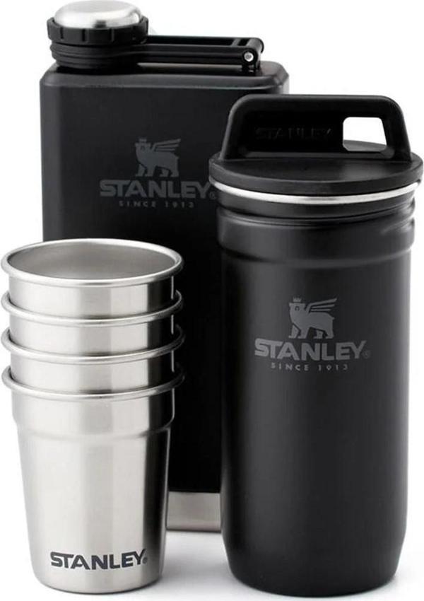 Stanley Adventure Çelik Shot Bardak ve Matara Seti - Matte Black Pebble - Image 1