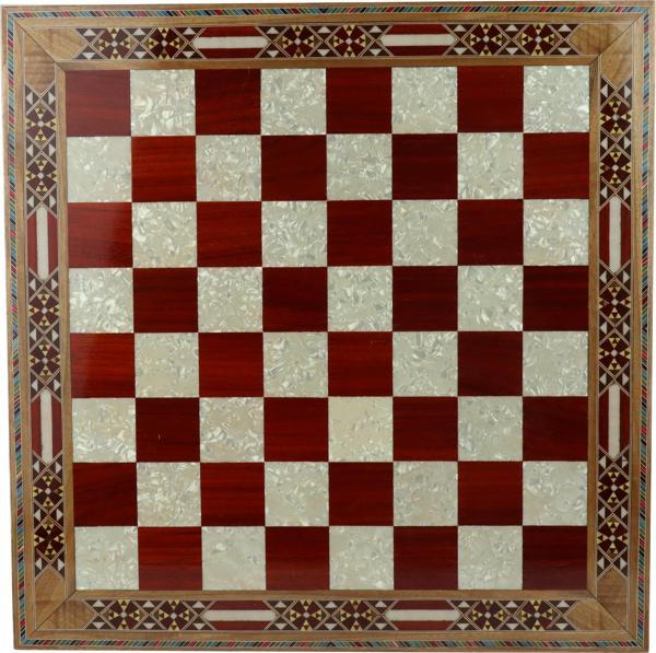 Sedef İşlemeli Satranç Tahtası 44,5 cm x 44,5 cm - Image 1