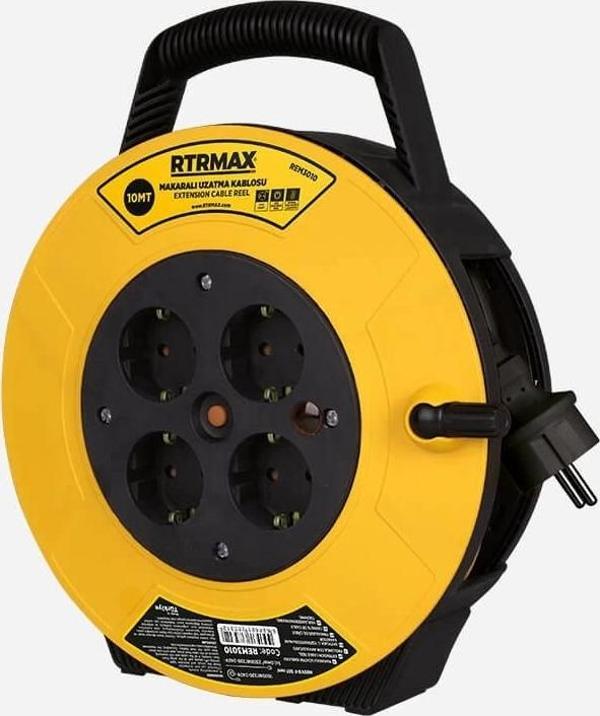 Rtrmax Makaralı Uzatma Kablosu 10 Mt El Tipi 3 x 1.0 mm ² REM3010 - Image 1