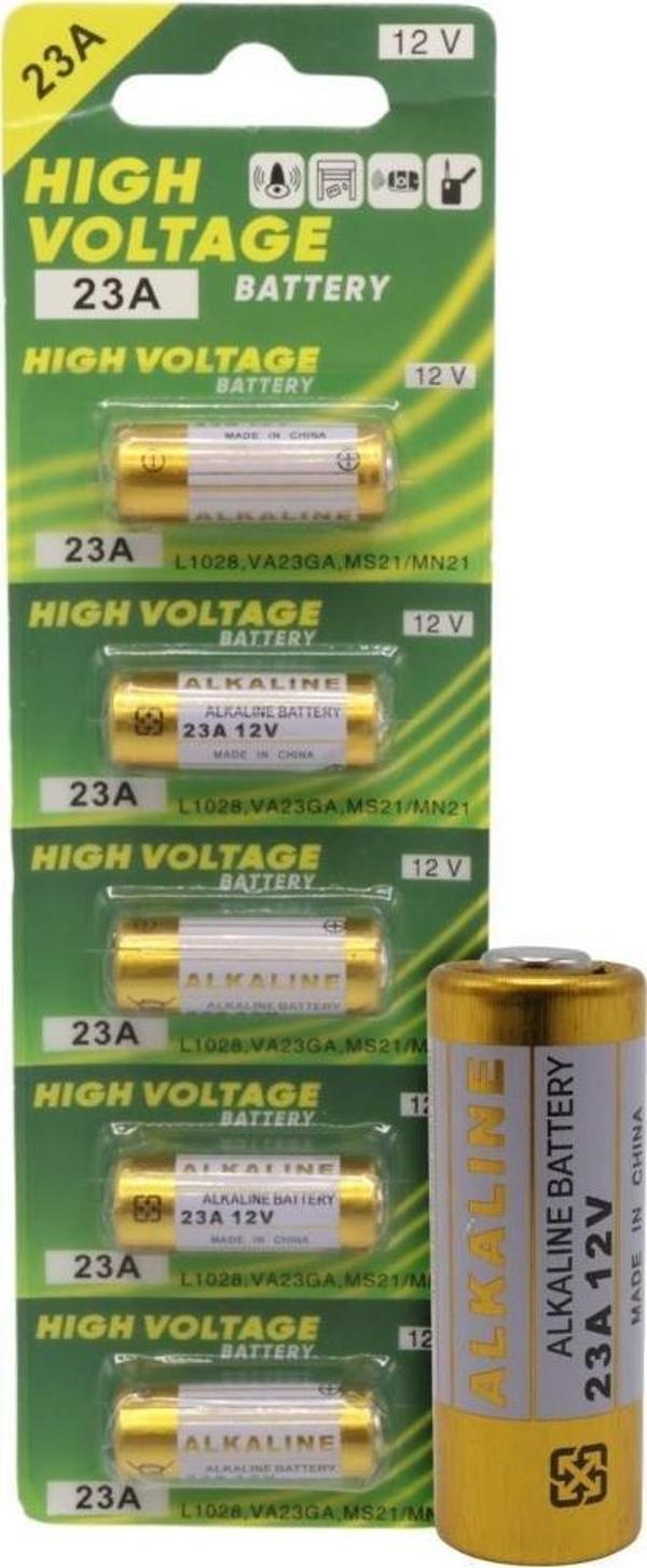 Ayt Powermaster LR23A 12 Volt Kalın 23A Alarm Kumanda Pili (5'Li Paket) - Image 1